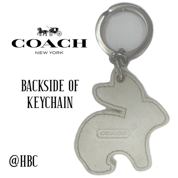Coach Rabbit Mink Bunny Vintage Keychain Key Chain Fob - Picture 3 of 3